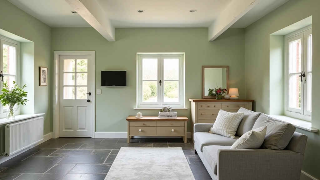 Traditional cottage interior with modern renovation