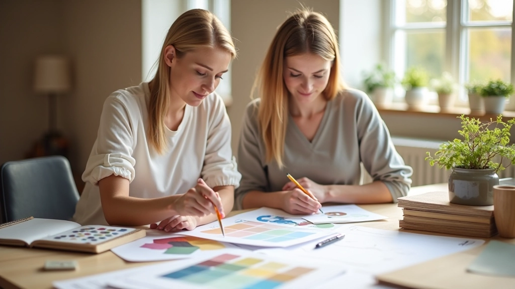 Room-by-room renovation planning with colour samples