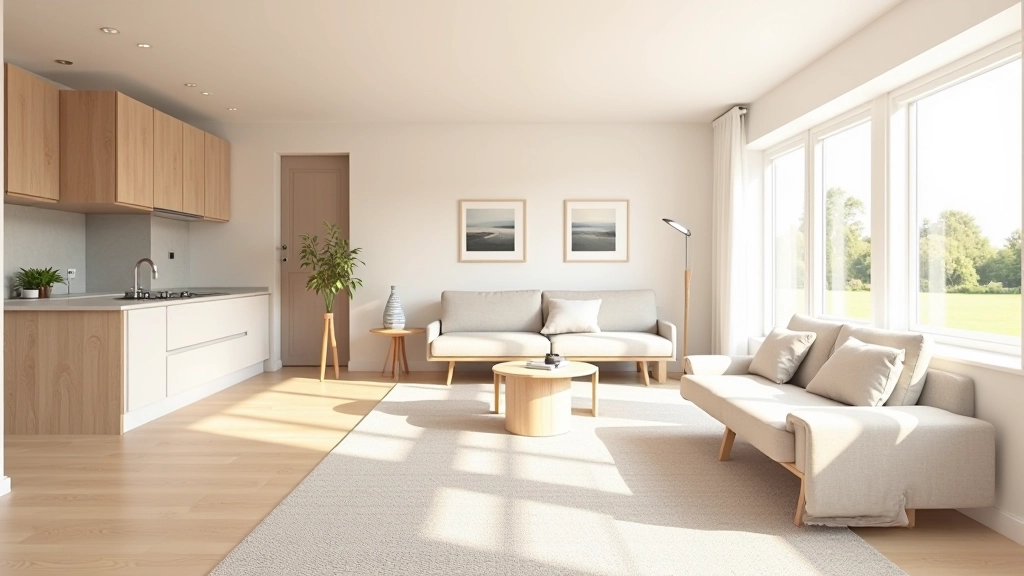 Modern Scandinavian-style living room renovation in Irish home with natural light and minimalist design